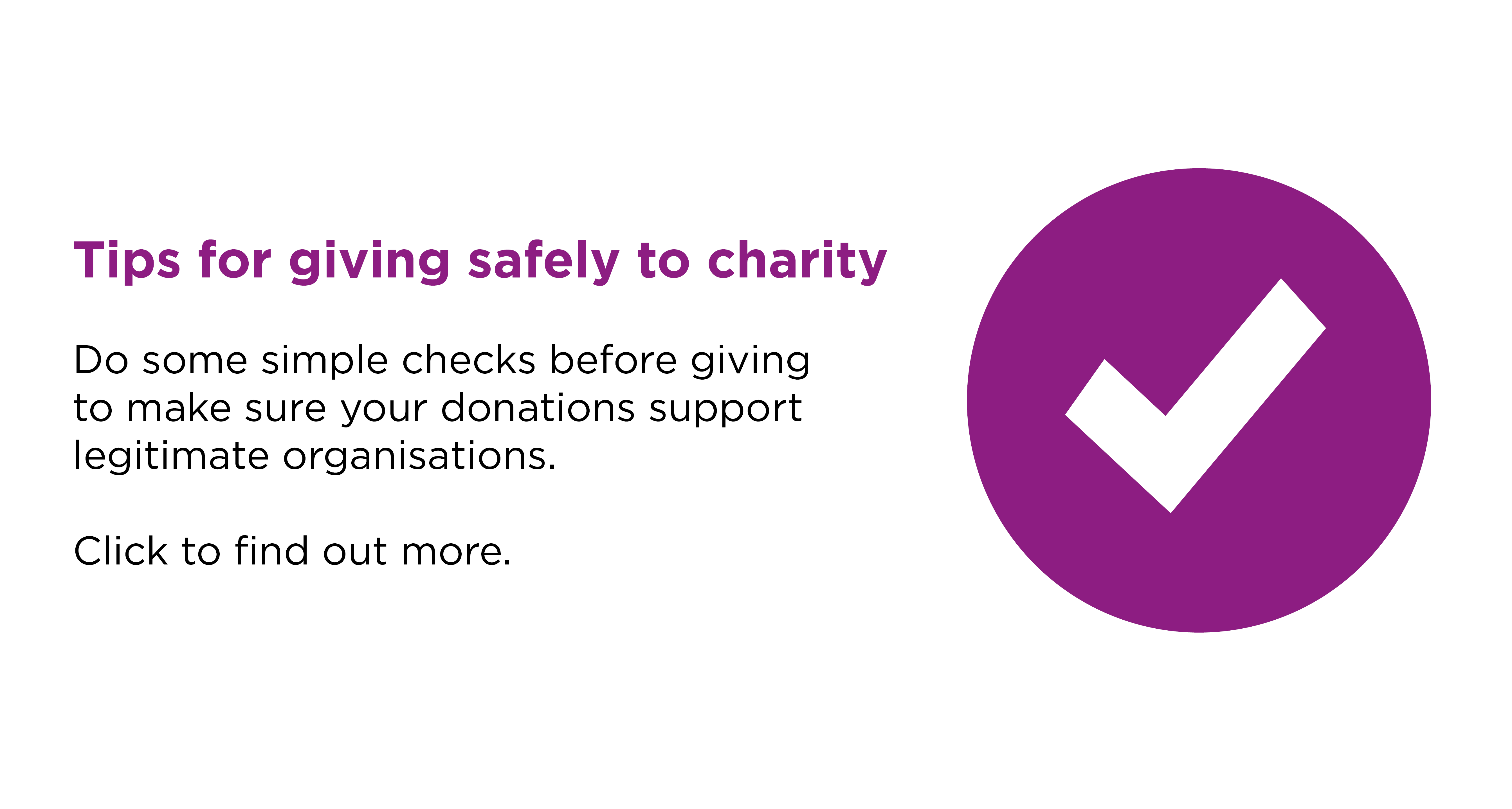 Tips for giving safely to charity